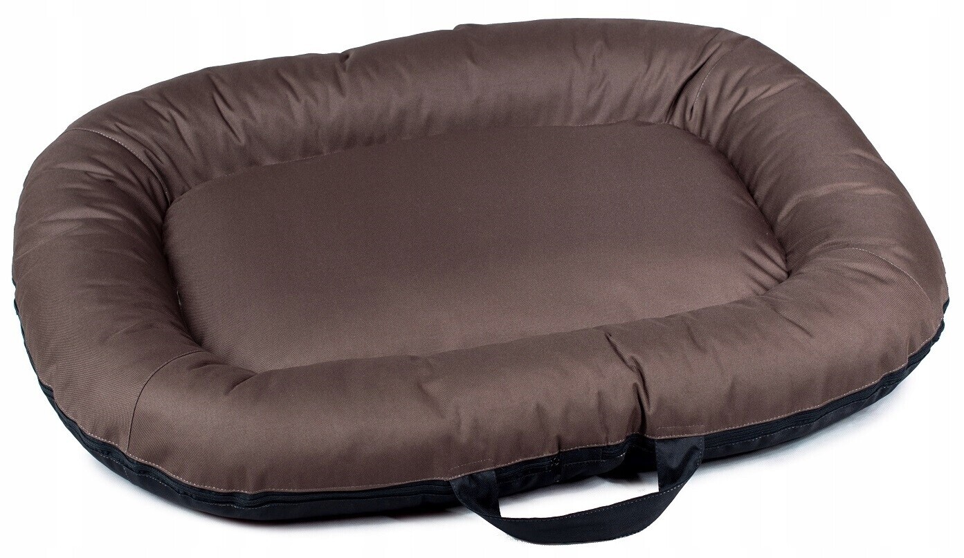 Pelíšek ponton z kodury pro psa střední potah silný kotec hnědá 100/70