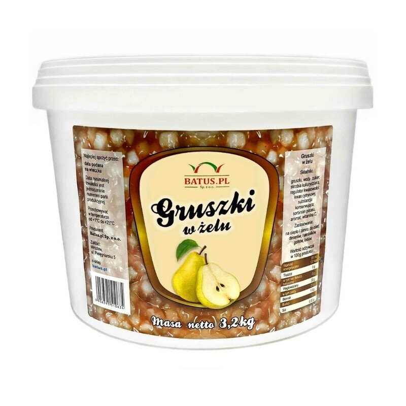 Fruželina hrušková Ovoce v gelu Hruška 3,2 kg