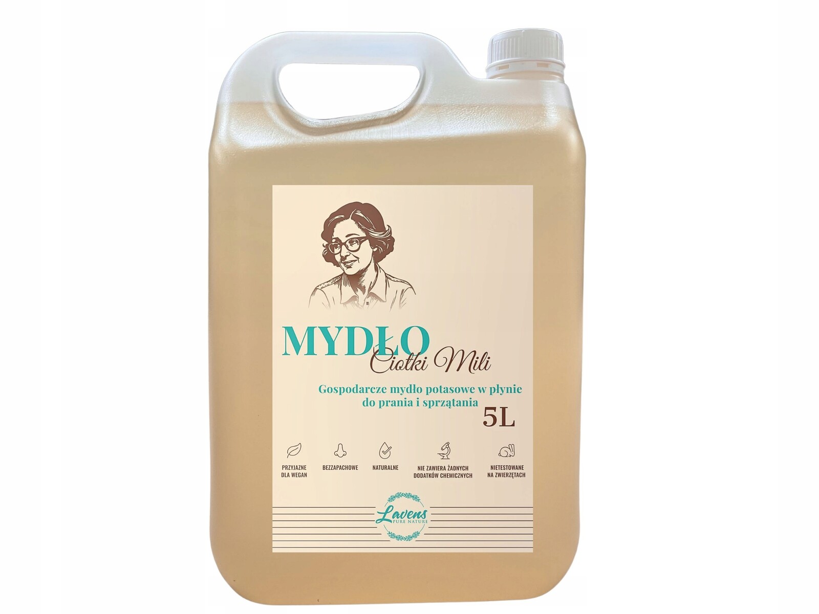 Šedé tekuté draselné mýdlo na čištění a úklid do zahrady Univerzální 5 l