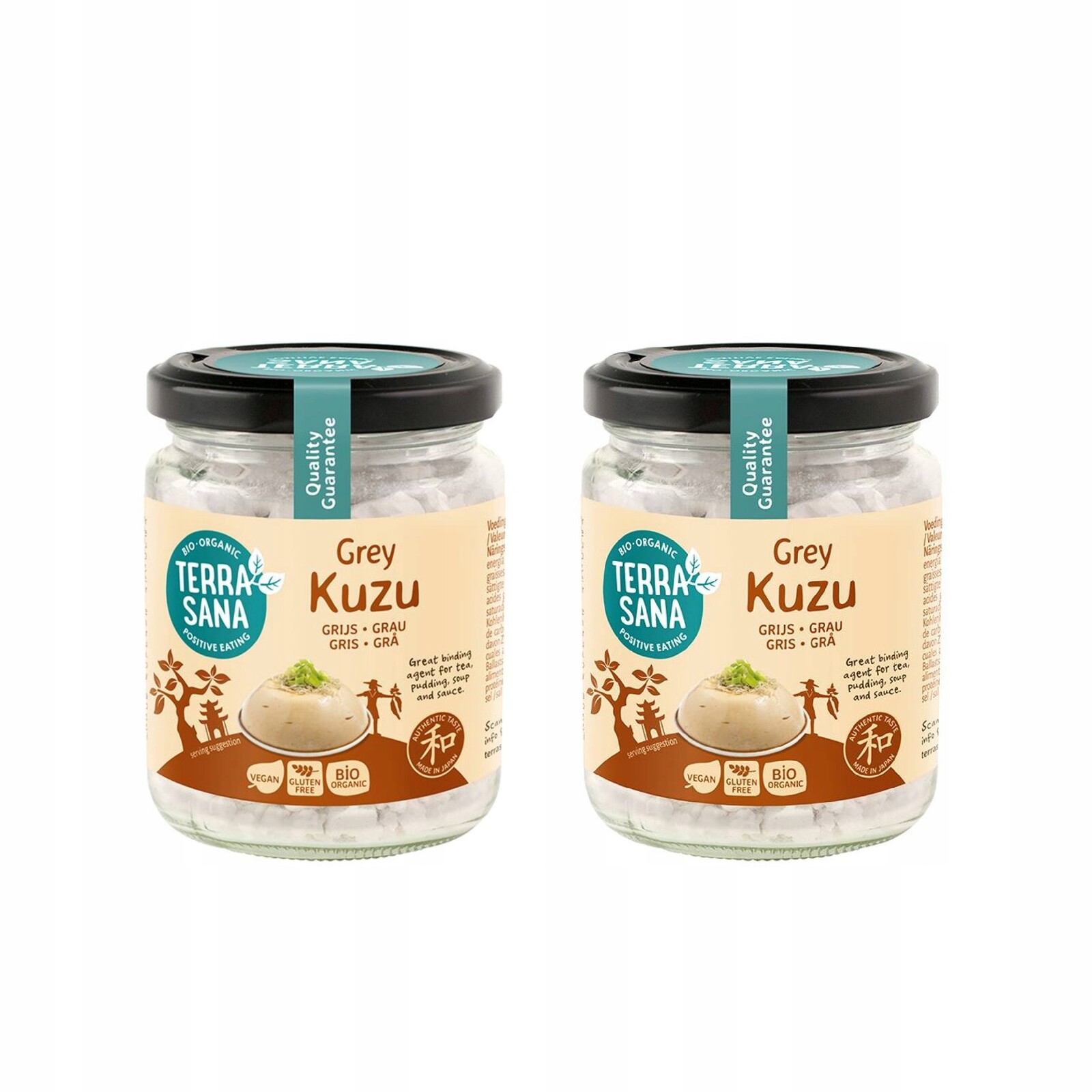 2x Kuzu šedá Bio 125g veganský bezlepkový škrob do omáček, dezertní polévka