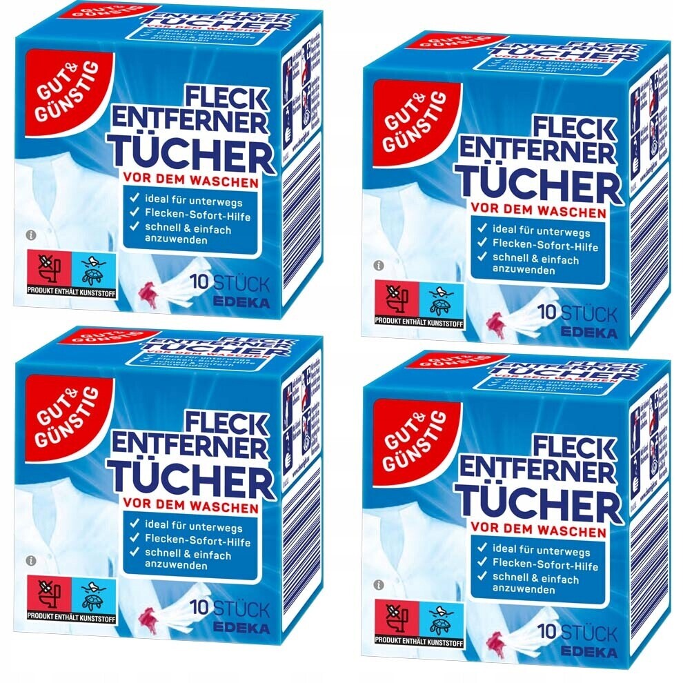 Gg Cestovní odstraňovač skvrn Okamžité odstranění skvrn 40ks