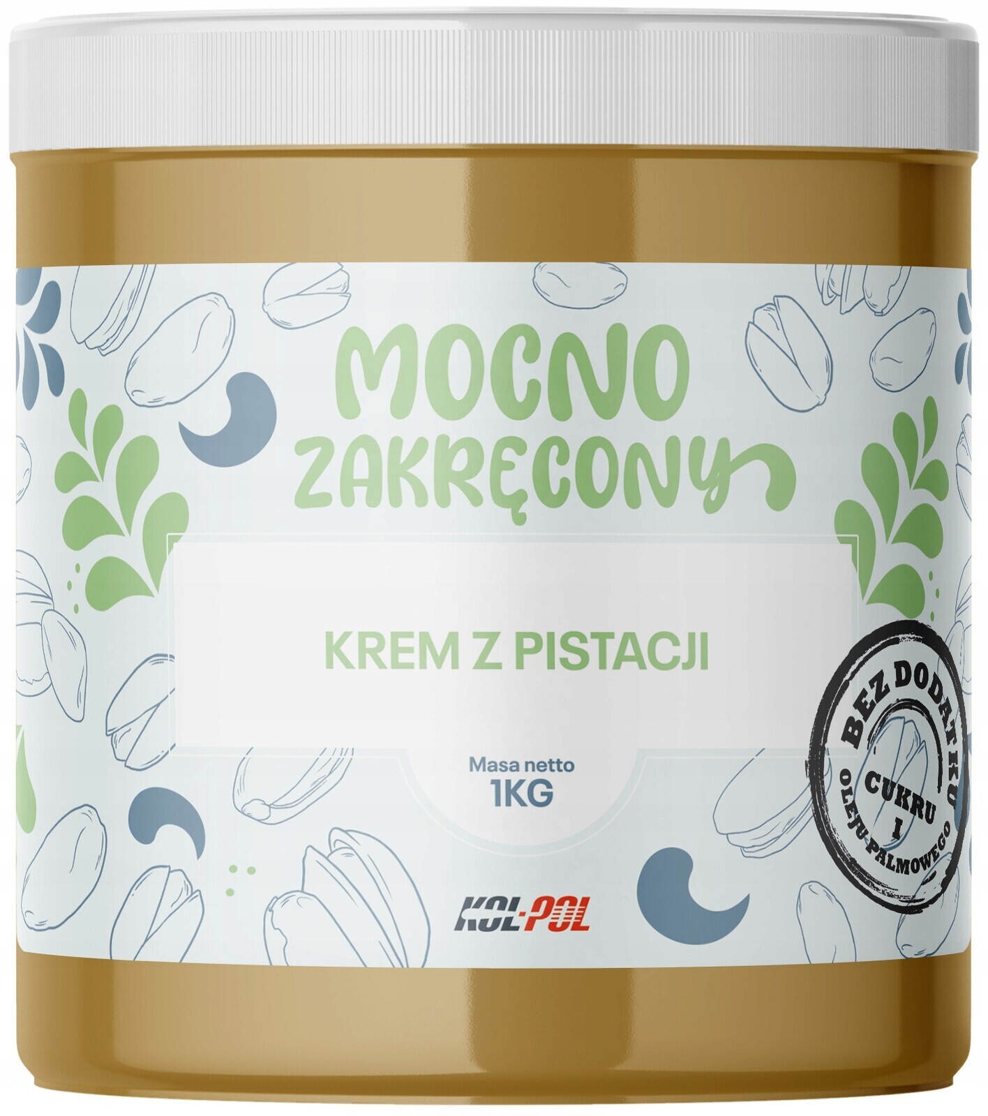 Pistáciová Pasta 100% Pistácie 1 kg Přírodní pistáciový krém, kvalita Kol-Pol