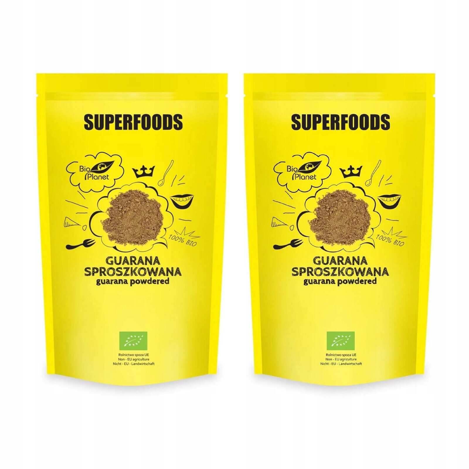 2x Guarana prášková Bio 150 g přírodní kofein Bio Planet