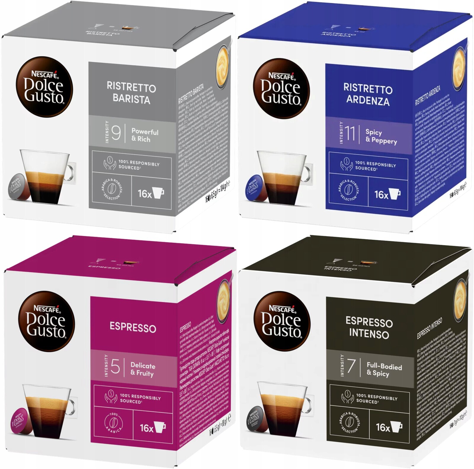 Kapsle Dolce Gusto Nescafe Sada 4 x 16 kusů espresso kávy