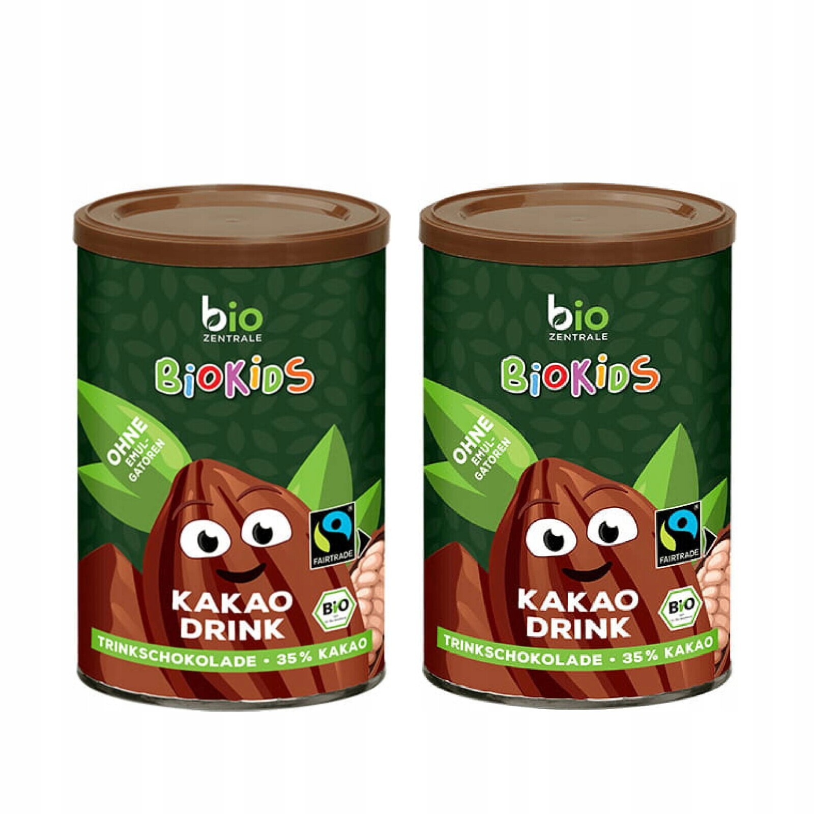 2x Čokoláda v prášku pro děti Fair Trade Bio 300 g Bio Zentrale