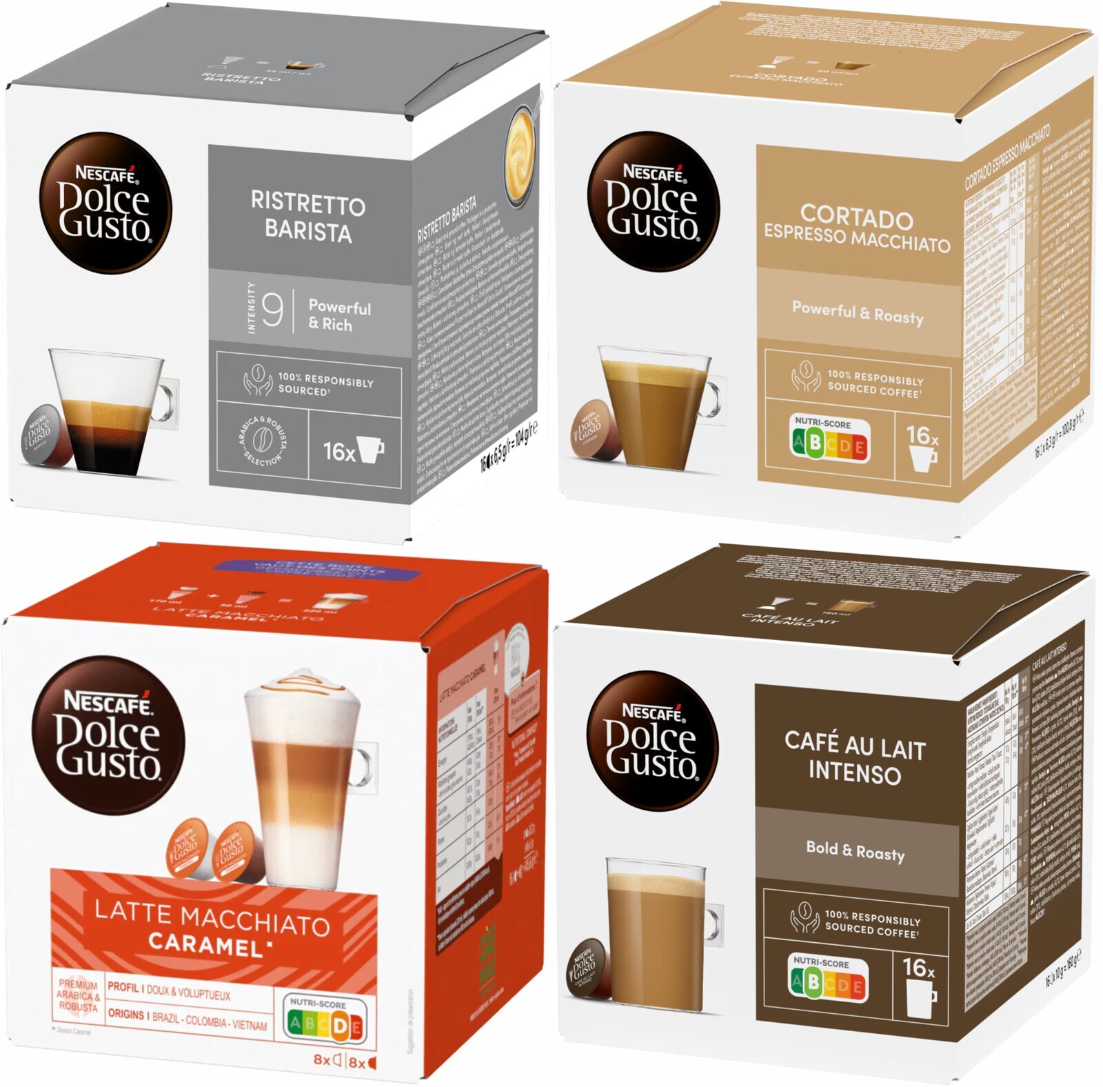 Kapsle Dolce Gusto Nescafe Sada 4 x 16 míchaných káv