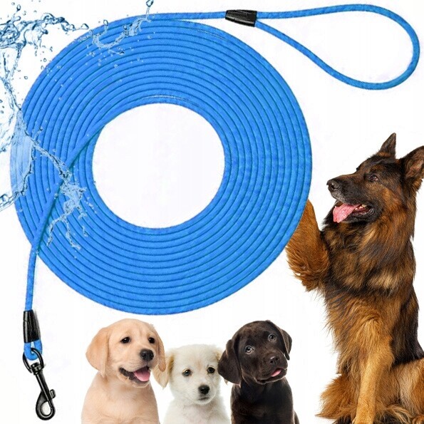 Vodítko pro psa Silná Voděodolná Lanko Biothane Pvc 10 m