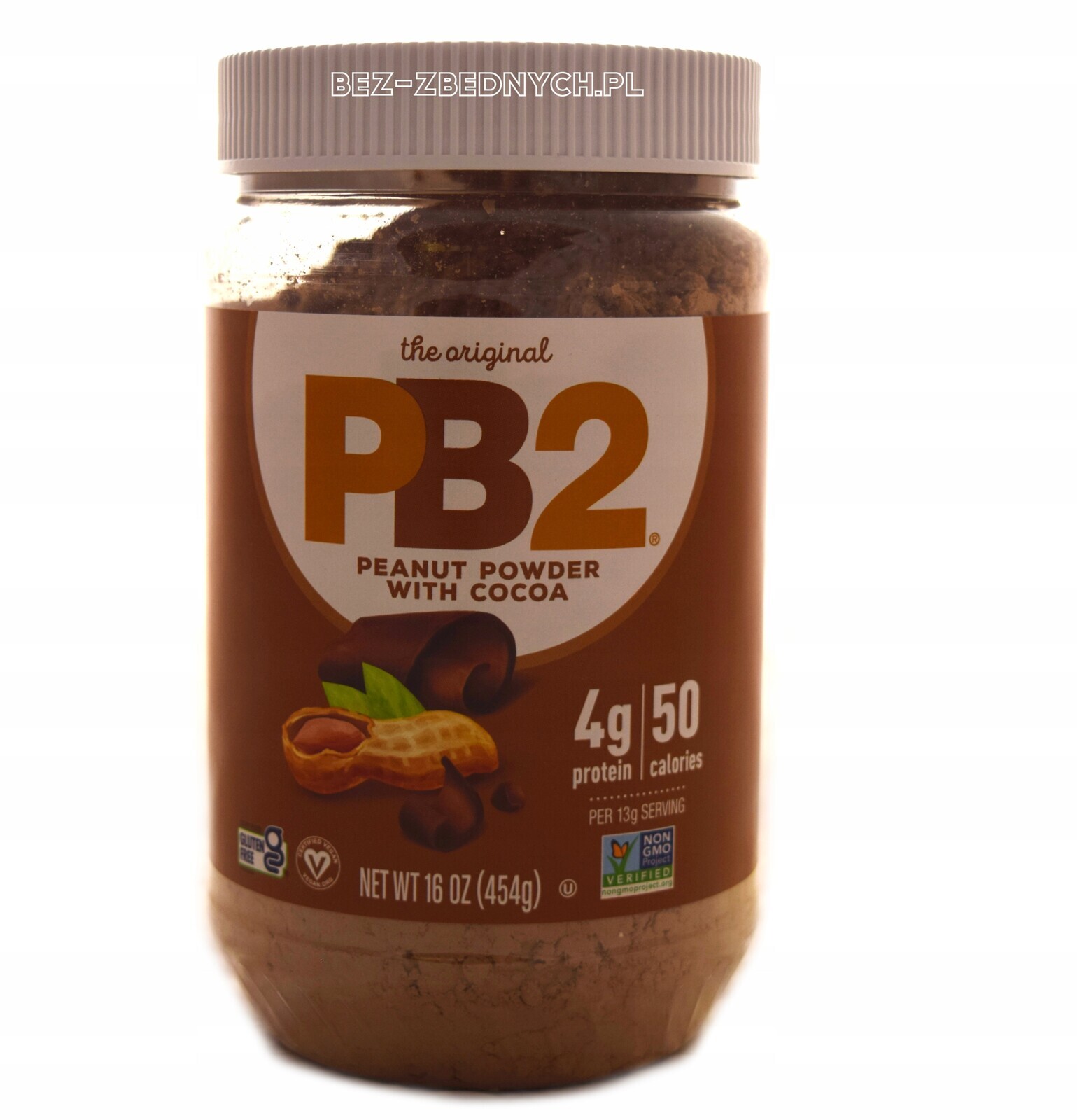 PB2 Foods 454g Vege Low Fat Peanut Butter Bez Gmo Ořechové Máslo Low Kcal