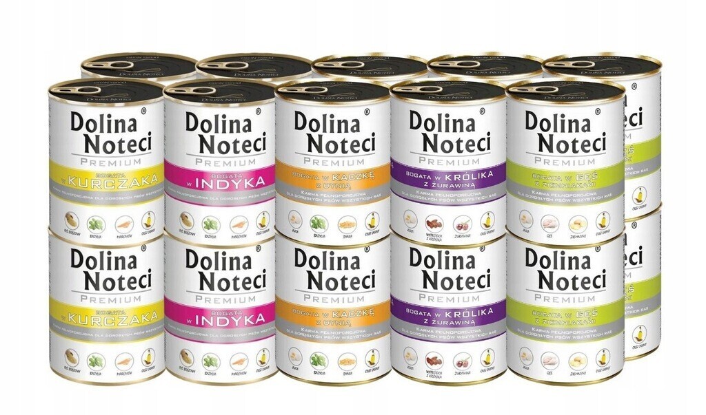 Dolina Noteci Premium Vlhké krmivo pro psy MIX 20x800g sada 5 Příchutí