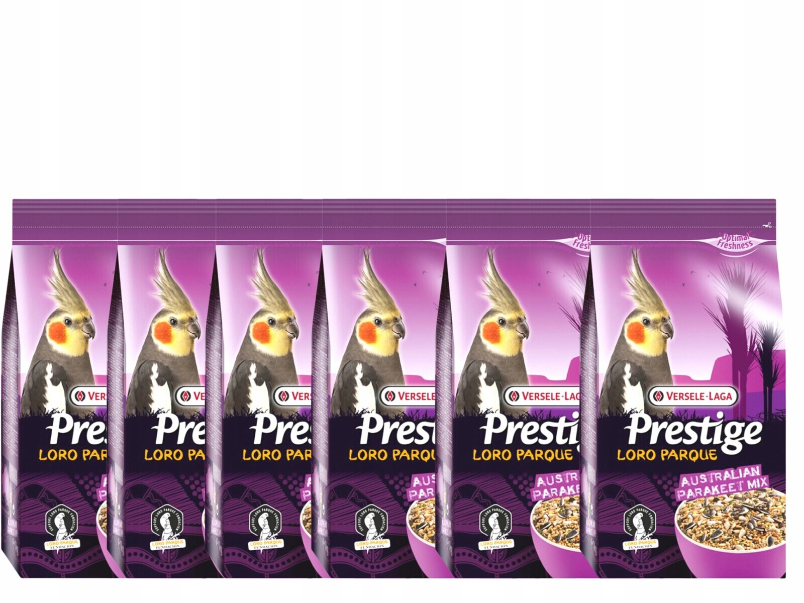 Sada 6 Ks Versele Laga Australian Parakeet Loro Parque Mix 1KG Pro Nimf