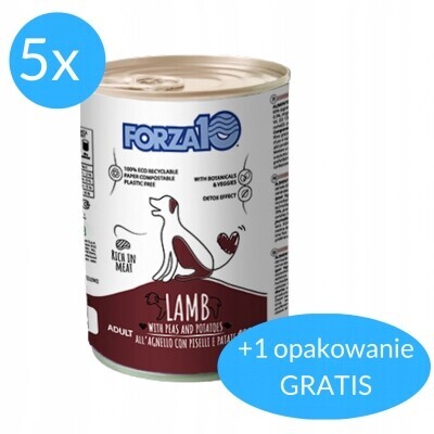 Forza10 Maintenance mokrá pro psa s jehněčím masem 5x400g 400g Bonus