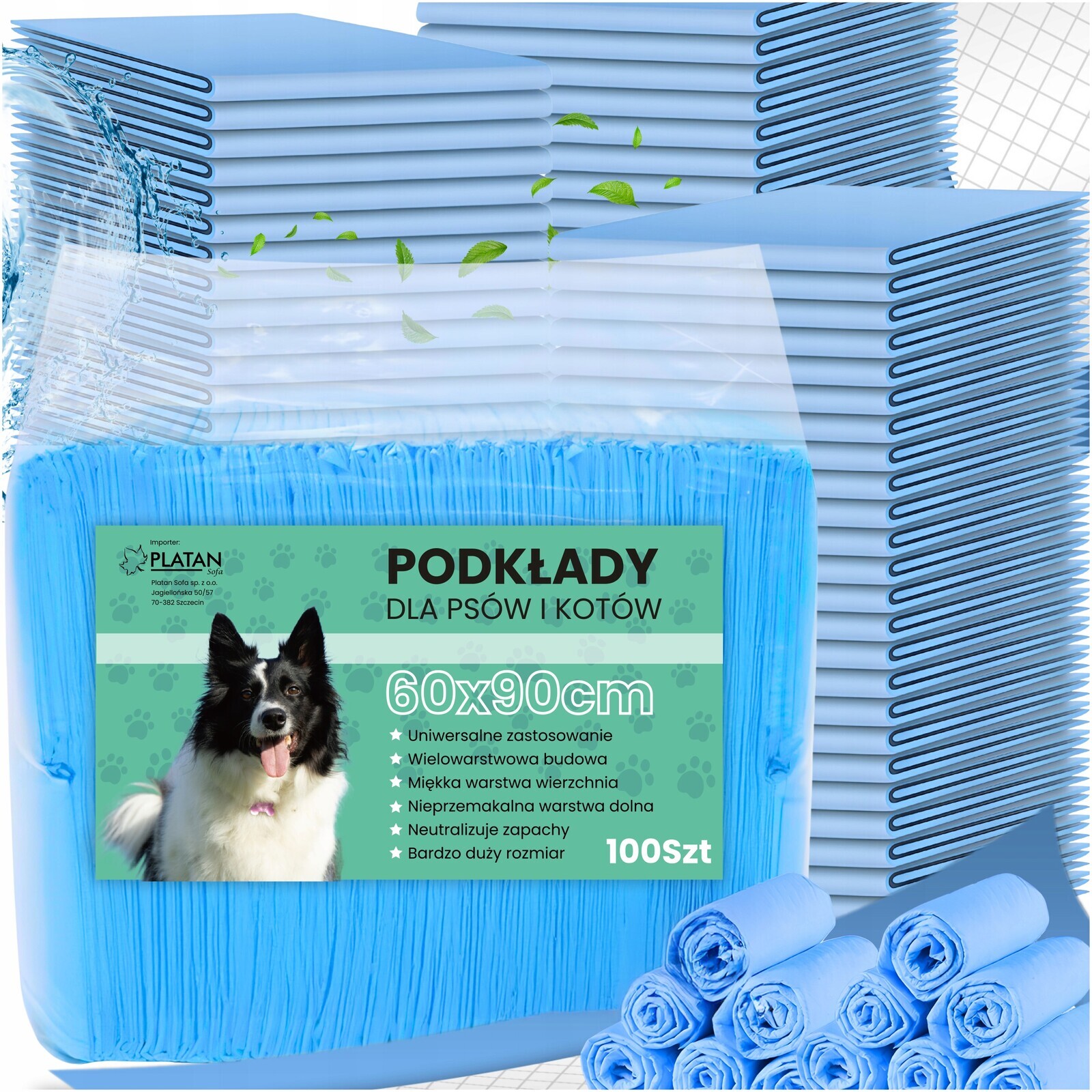 Absorpční podložky a podložky pro psy a kočky 60 x 90 cm 100 ks