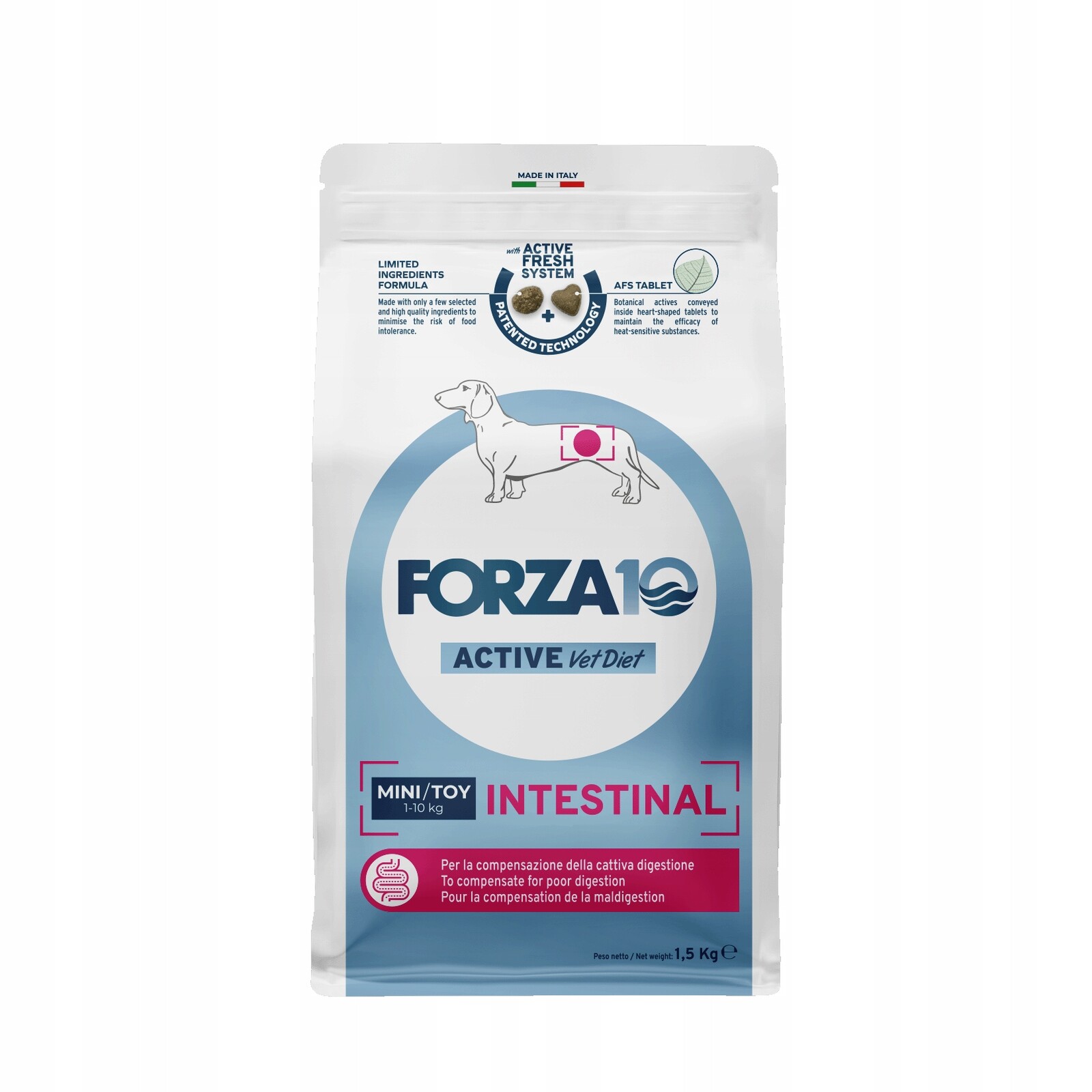 Forza 10 Active Line - Mini/Toy Intestinal - výhodné balení: 3 x 1,5 kg