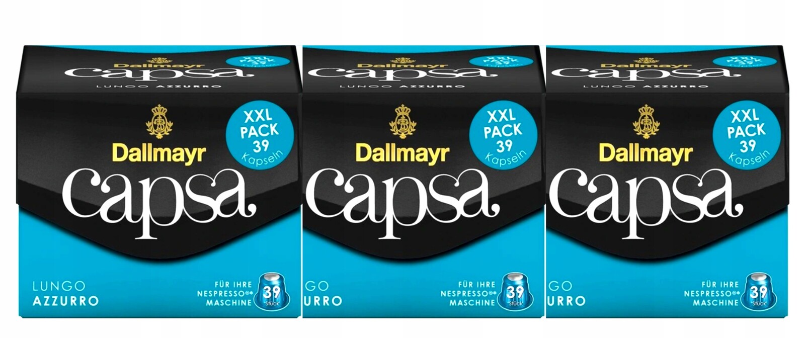 Kapsle Nespresso Dallmayr Lungo Azzurro 39 kusů XXL