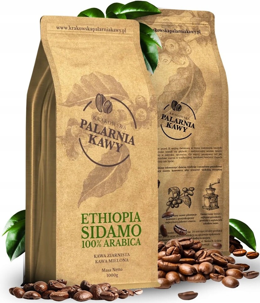 Káva Zrnková Sada 4x1kg+1kg Bonus Čerstvě pražená Arabika Ethiopia