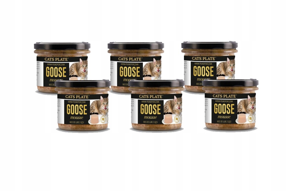 Cats Plate Goose mousse husí pěna 6x100g