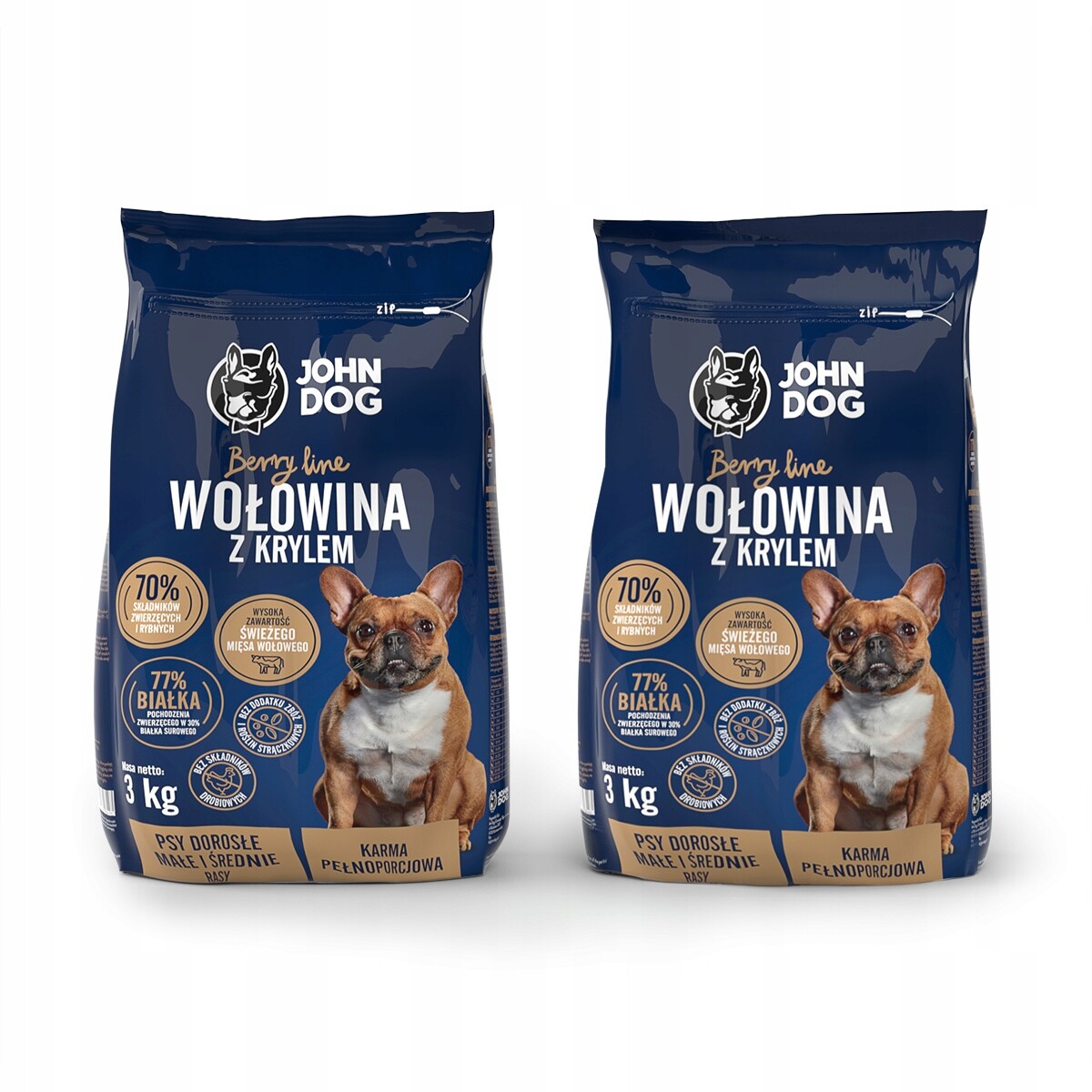 John Dog Berry Line Hovězí krill 6kg malý pes