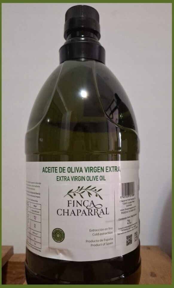 Španělský extra panenský olej Finca Chaparral 0,2% 2 L, odolná Pet láhev