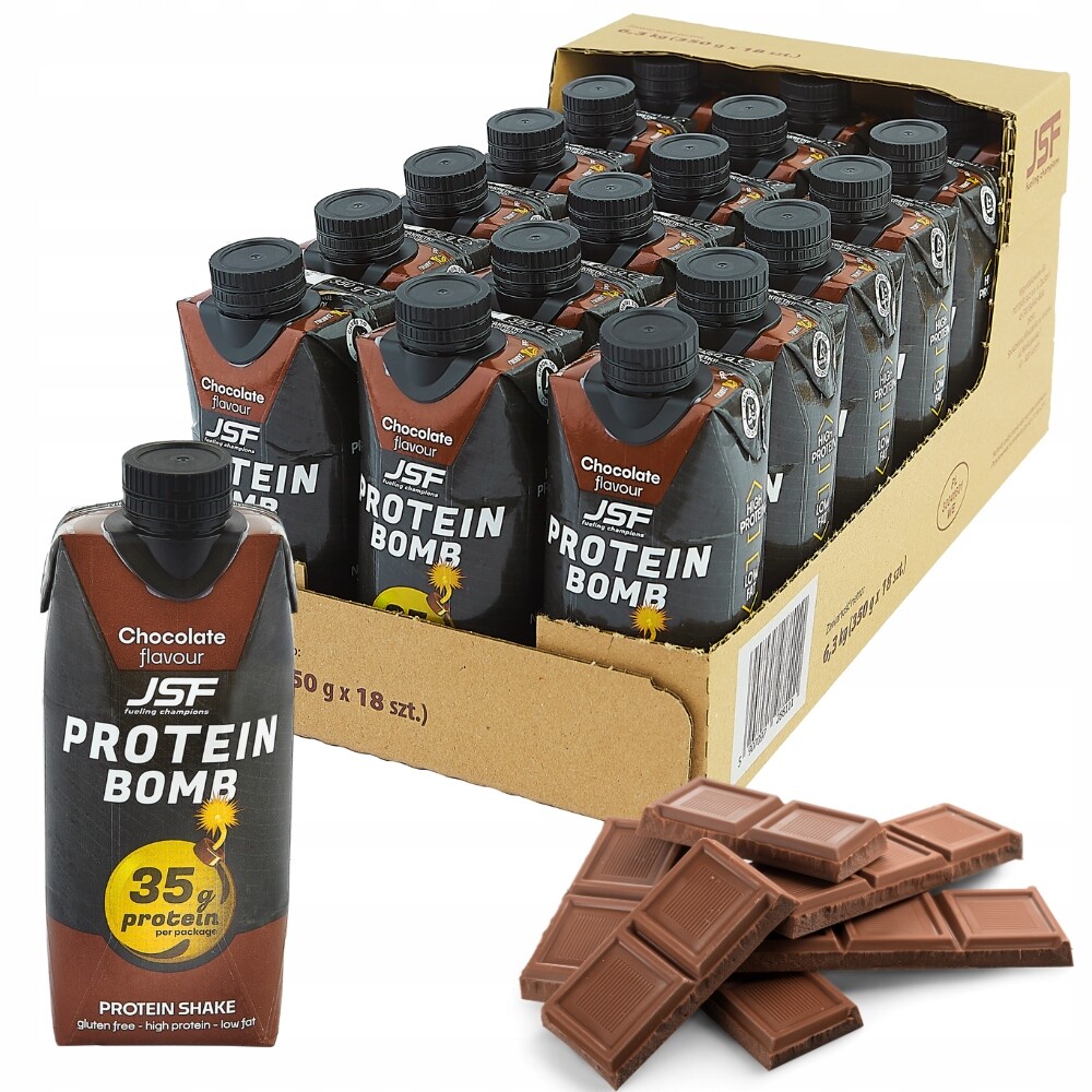 18 x Protein Bomb proteinový koktejl 35 g bílkovin, nízkotučný nápoj