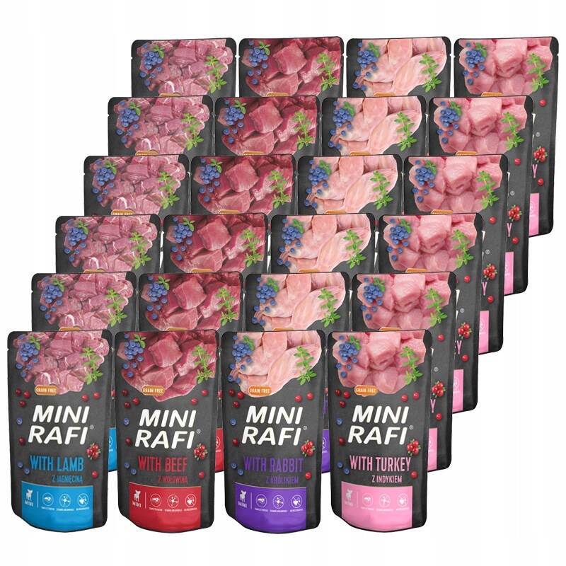 Dolina Noteci Rafi Mini MIX Chutí Krmivo Mokré 40 X 150 G