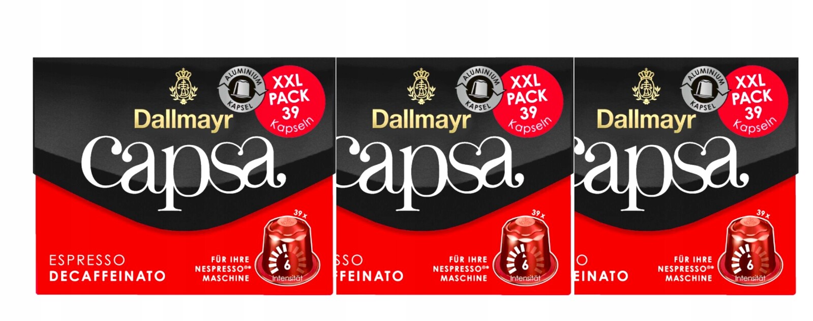 Kapsle pro Nespresso Dallmayr Espresso Decaffeinato 39 ks
