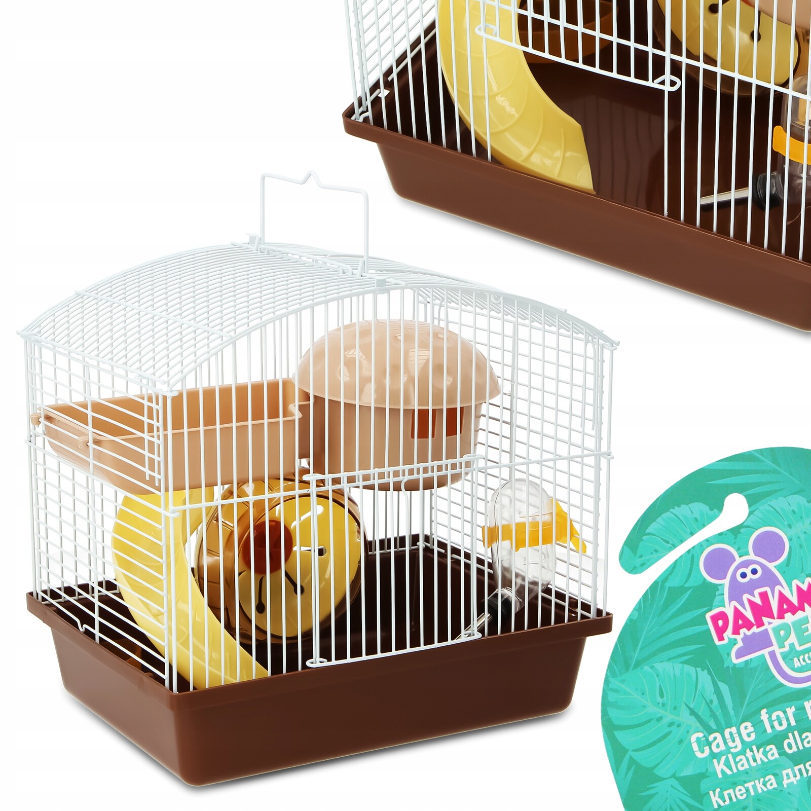 Klec Křečka Myšky Malý Domeček Hlodavců Napáječka Naviják Skluzavka