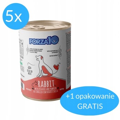 Forza10 Maintenance mokrá pro psa s králíkem 5x400 g 400 g Bonus