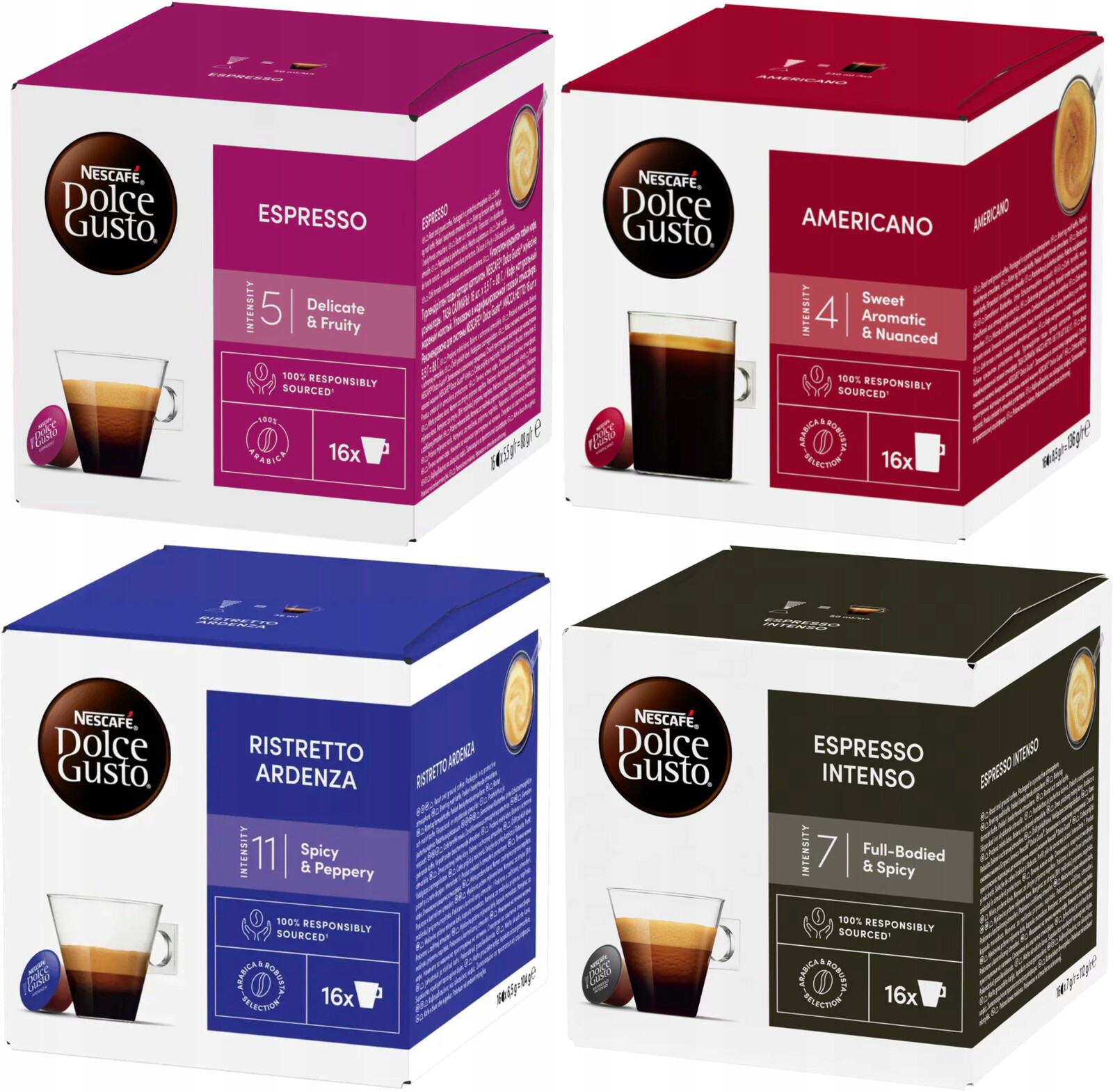 Kapsle Dolce Gusto Nescafe Sada 4 x 16 černých káv