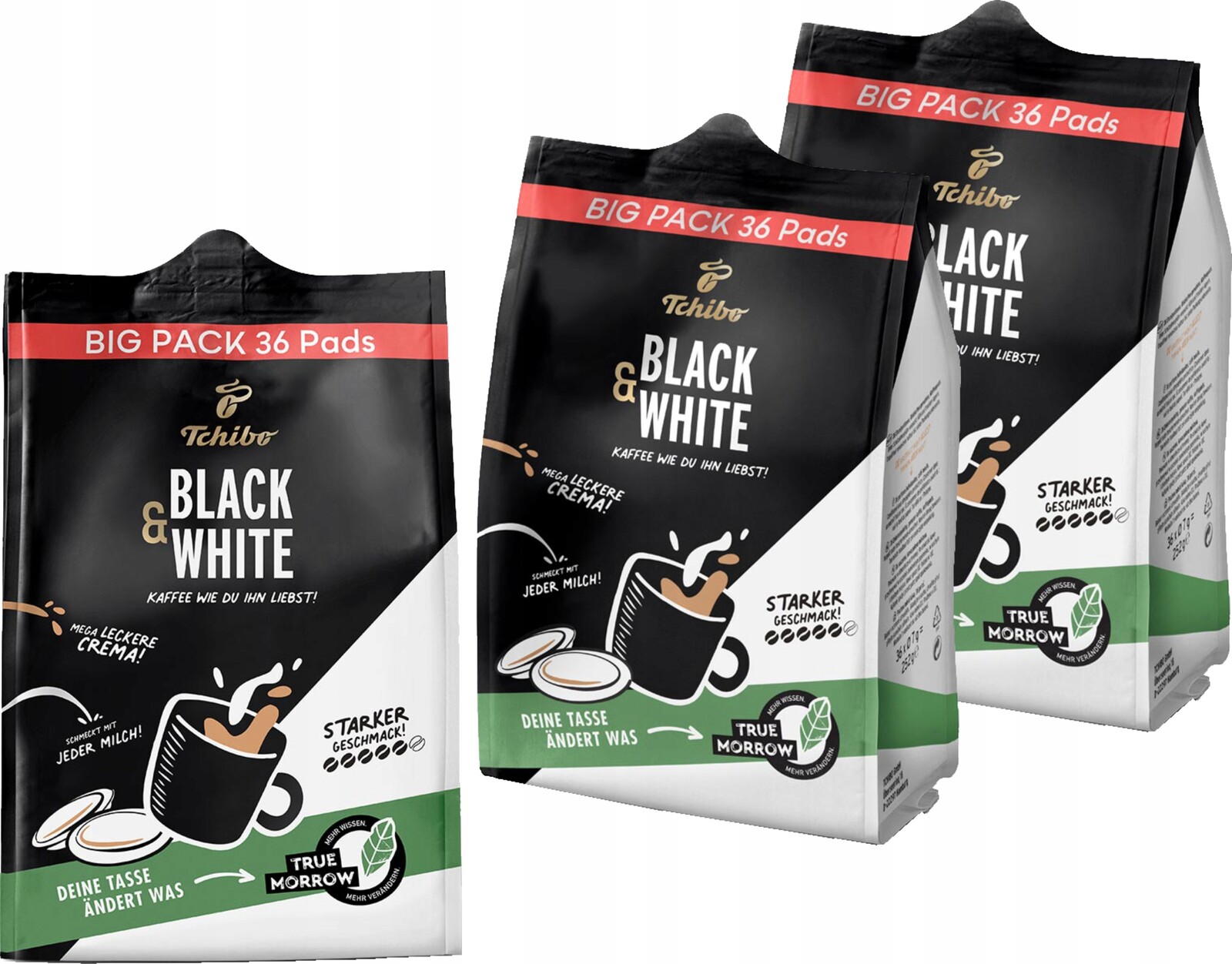 Káva pro Senseo Tchibo Black 'n White Set 3 x 36 sáčků