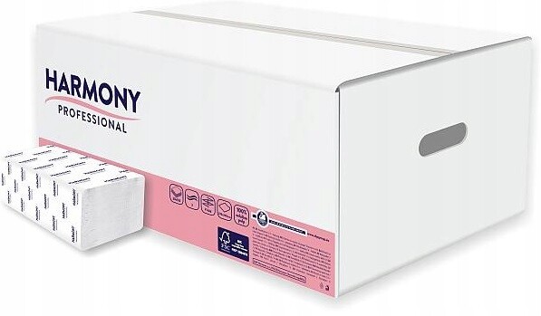 Zz ručníky 2vrstvé Harmony 23 x 24 cm, celulóza, 20 x 200 ks