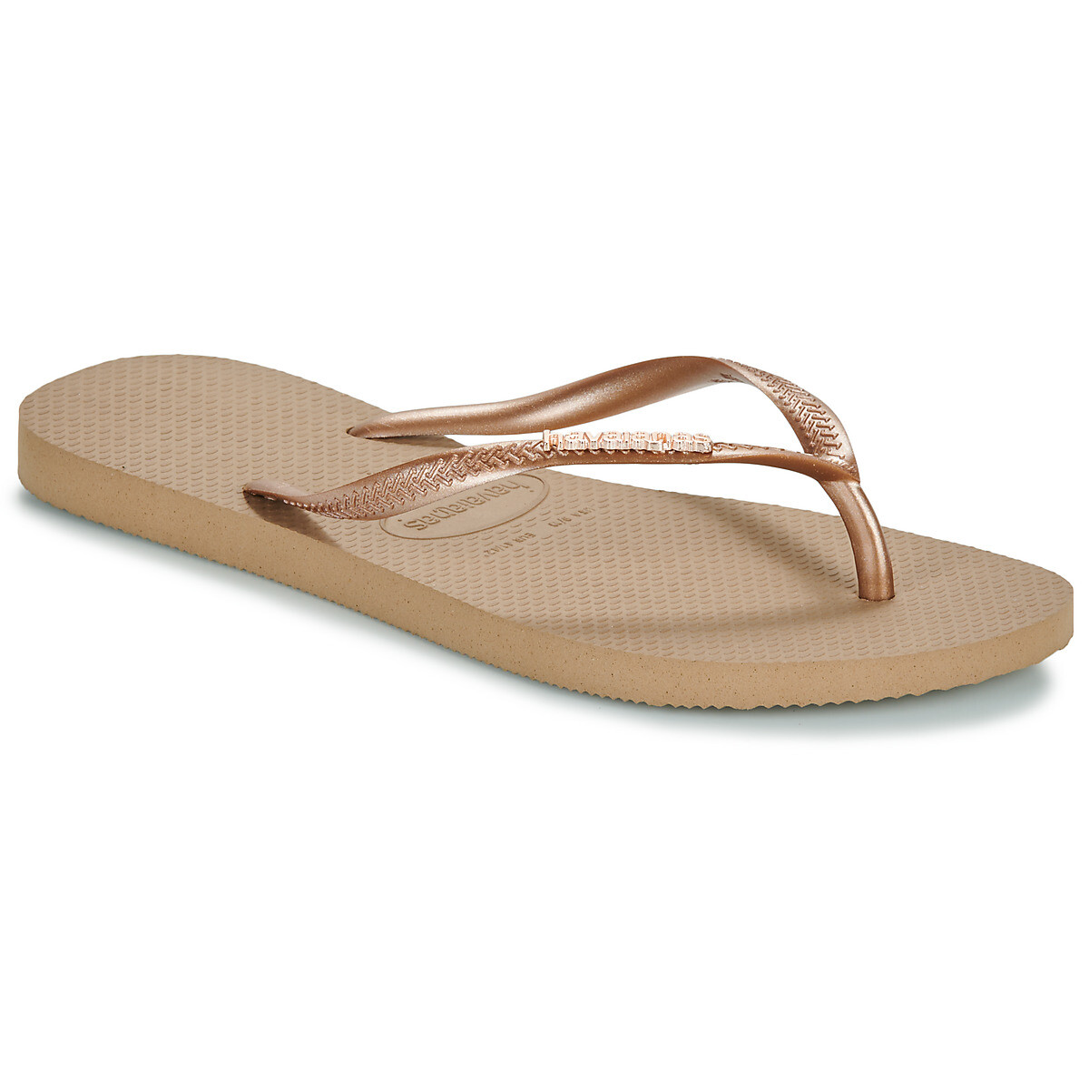 Havaianas  SLIM LOGO METALLIC  Béžová