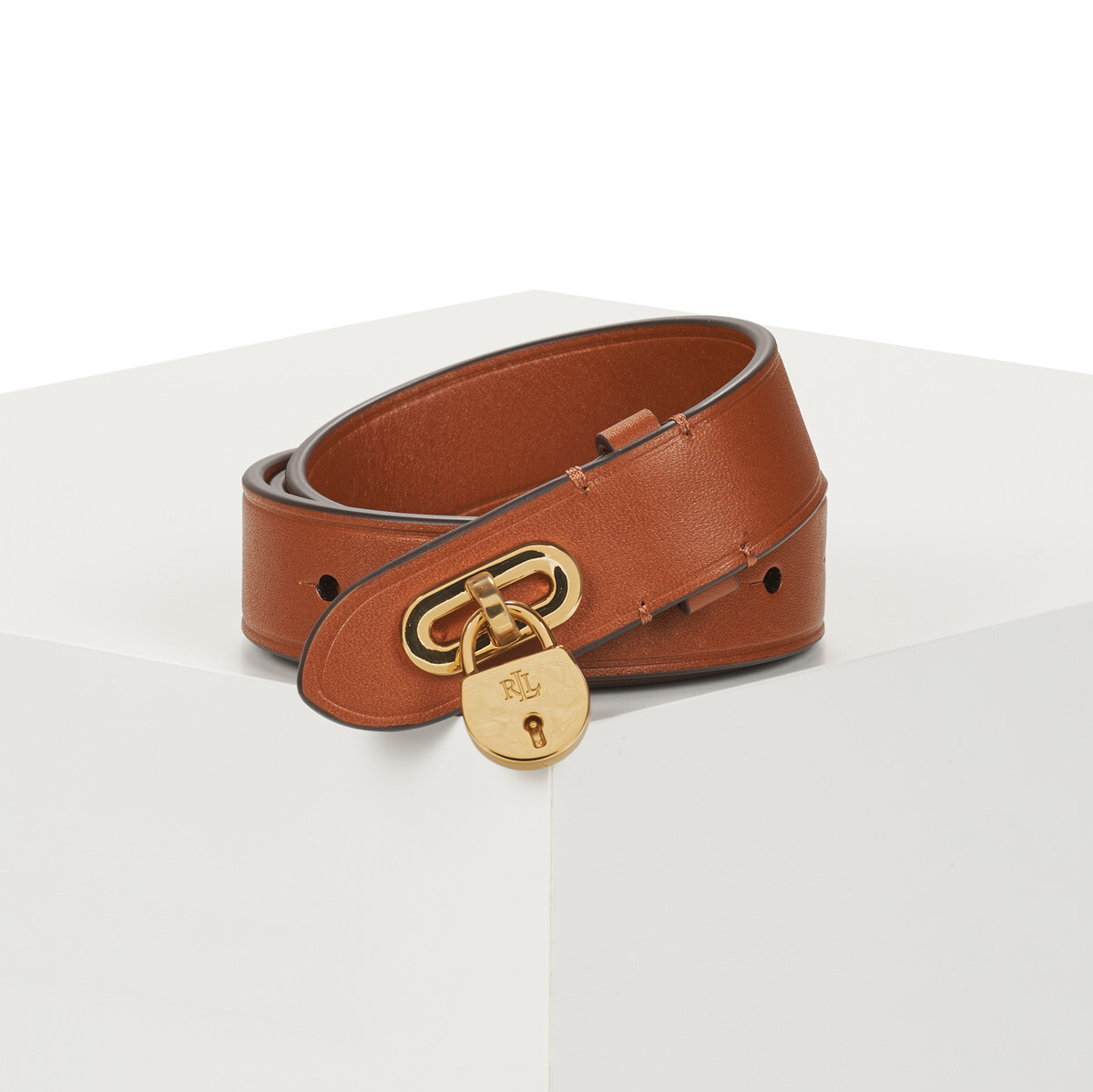 Lauren Ralph Lauren  PADLOCK 20-BELT-SKINNY  Hnědá