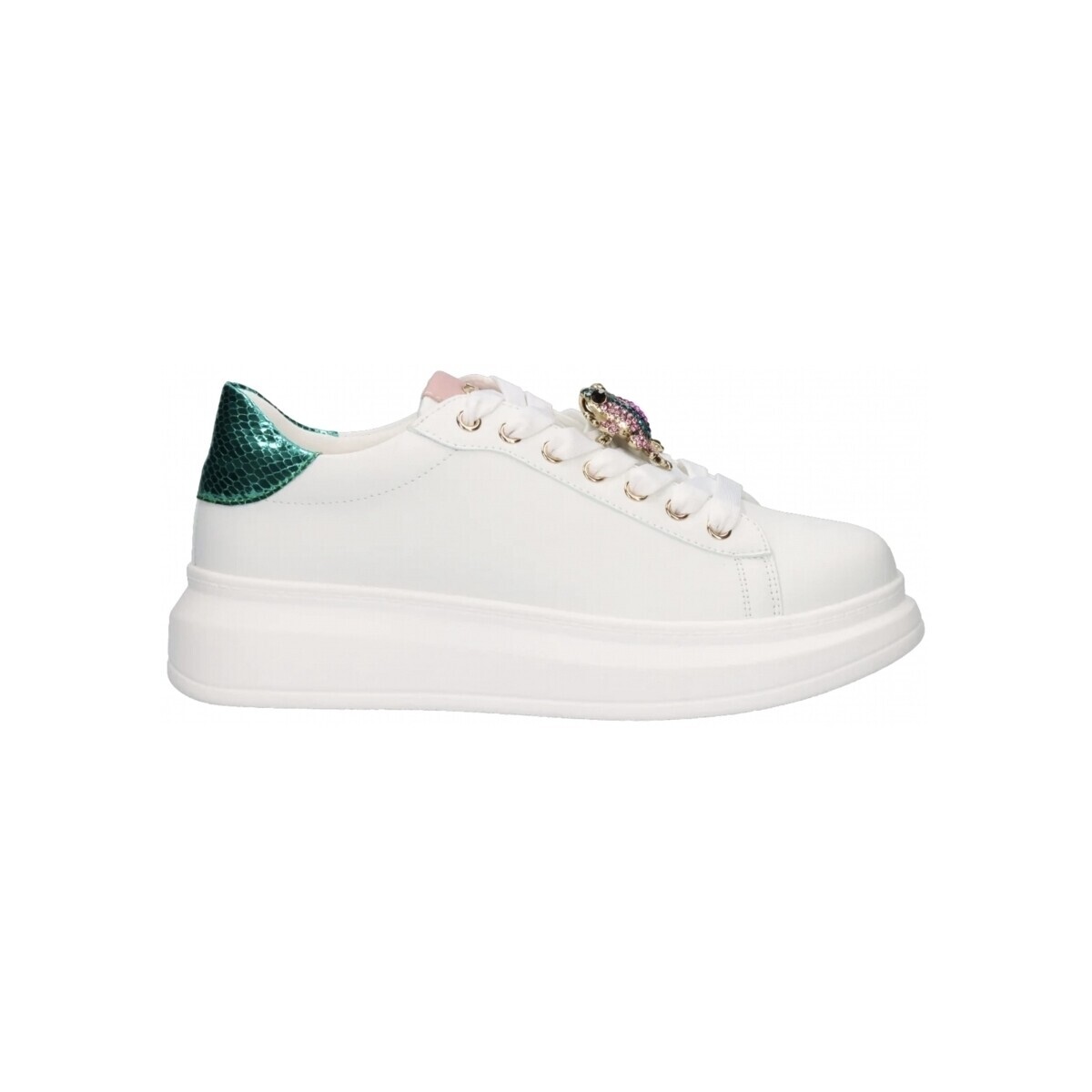 Exé Shoes  EXÉ Sneakers 66-51EX03 - White/Green  Bílá