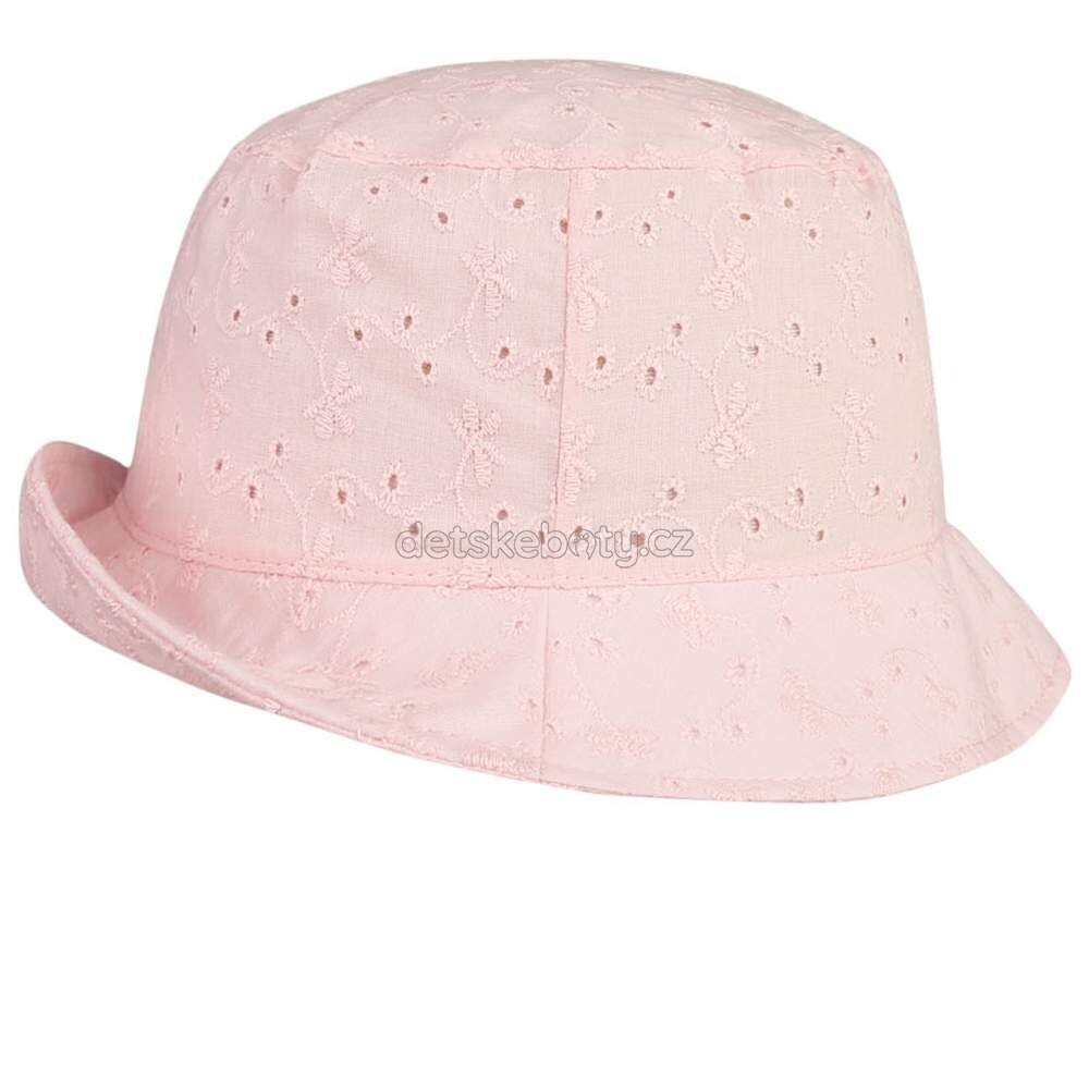 letní klobouk Madeira - světle starorůžová - kytičky Velikost: 46-48
