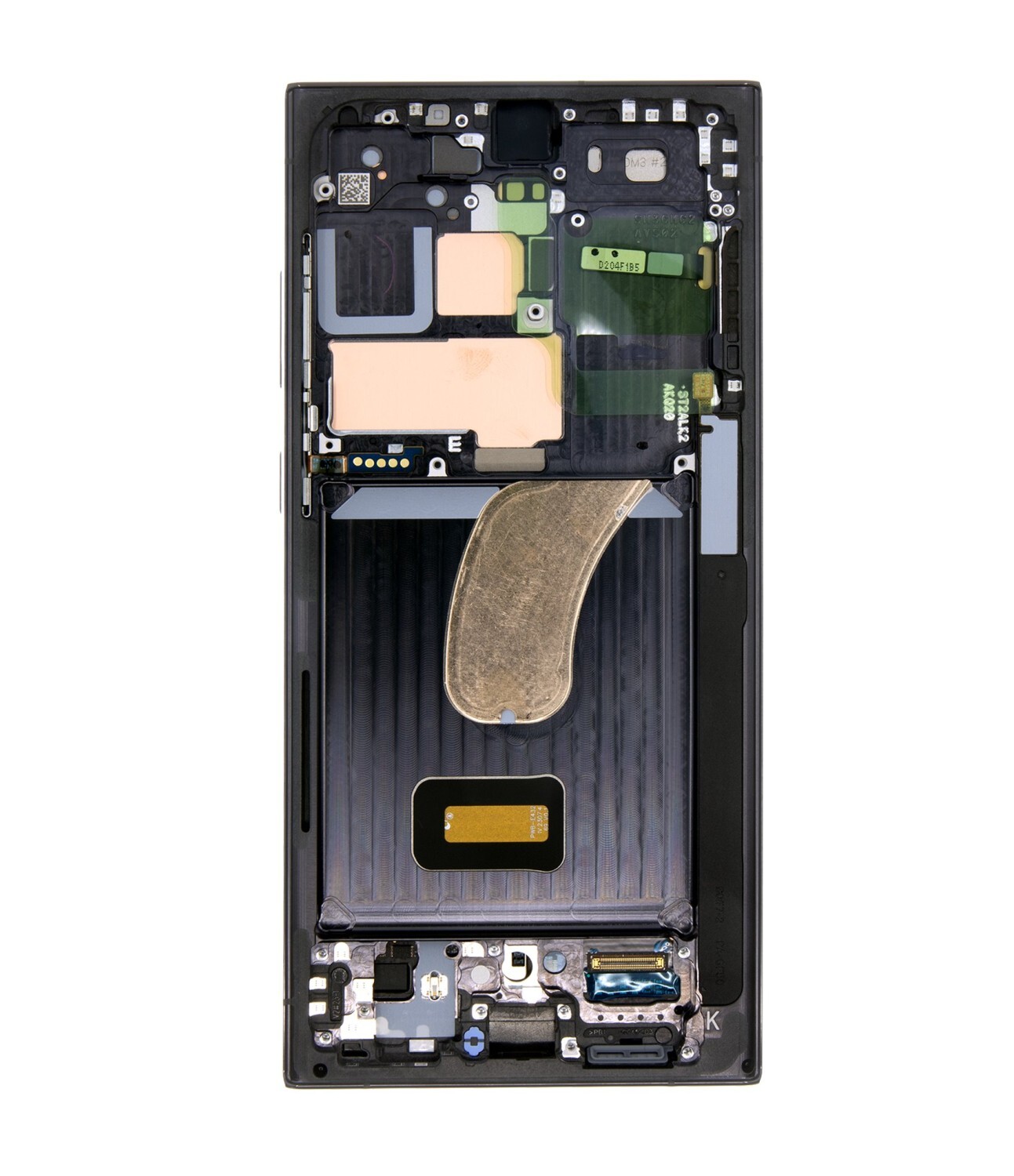 LCD + dotyk + přední kryt pro Samsung Galaxy S23 Ultra, phantom black ( Service pack )