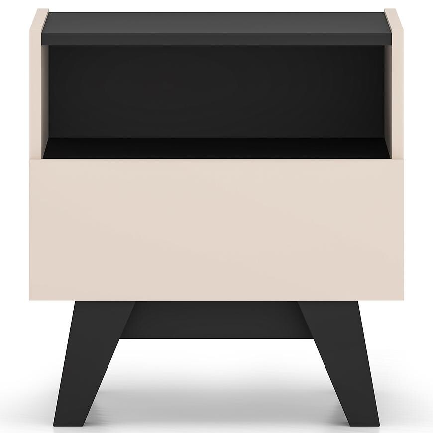 Noční stolek Freshion kašmír/černá