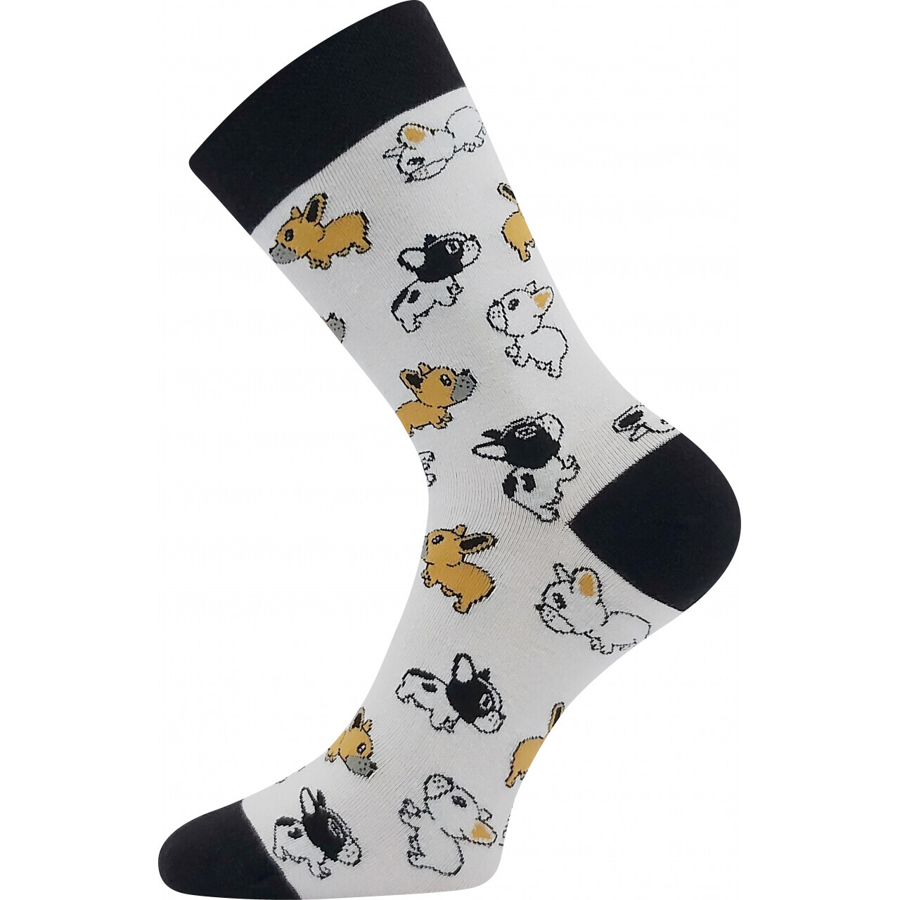 Ponožky obrázkové Lonka Devive Pejsci - bílé, 35-38