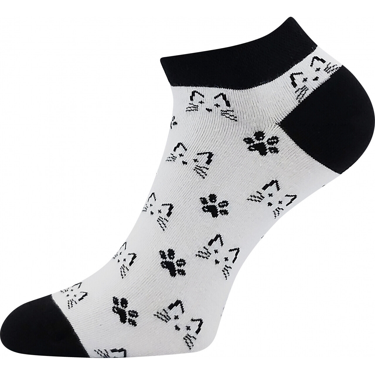 Ponožky obrázkové Lonka Dewow Kočky - černé-bílé, 35-38