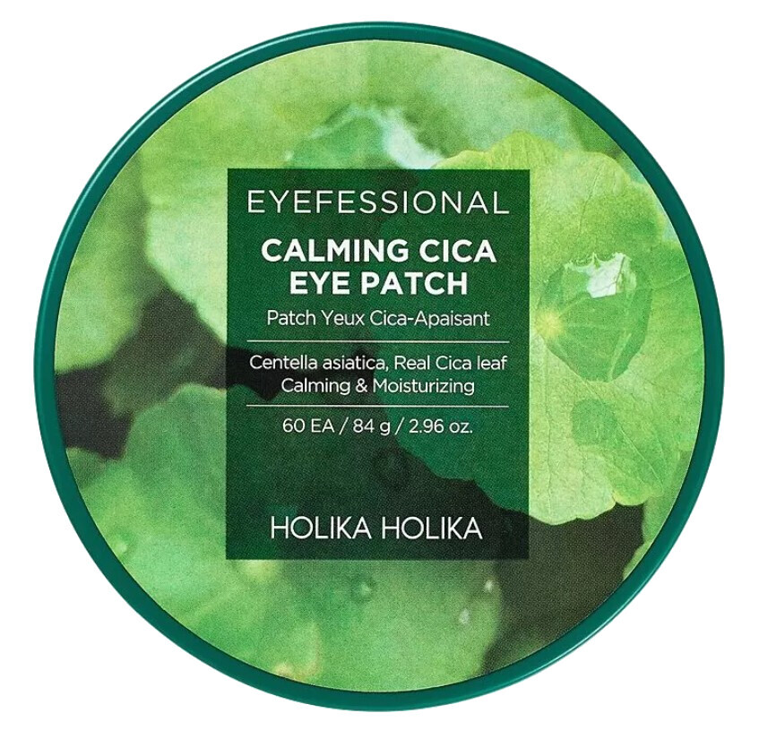 Holika Holika Zklidňující a hydratační hydrogelové polštářky pod oči Eyefessional Calming Cica (Eye Patch) 60 ks