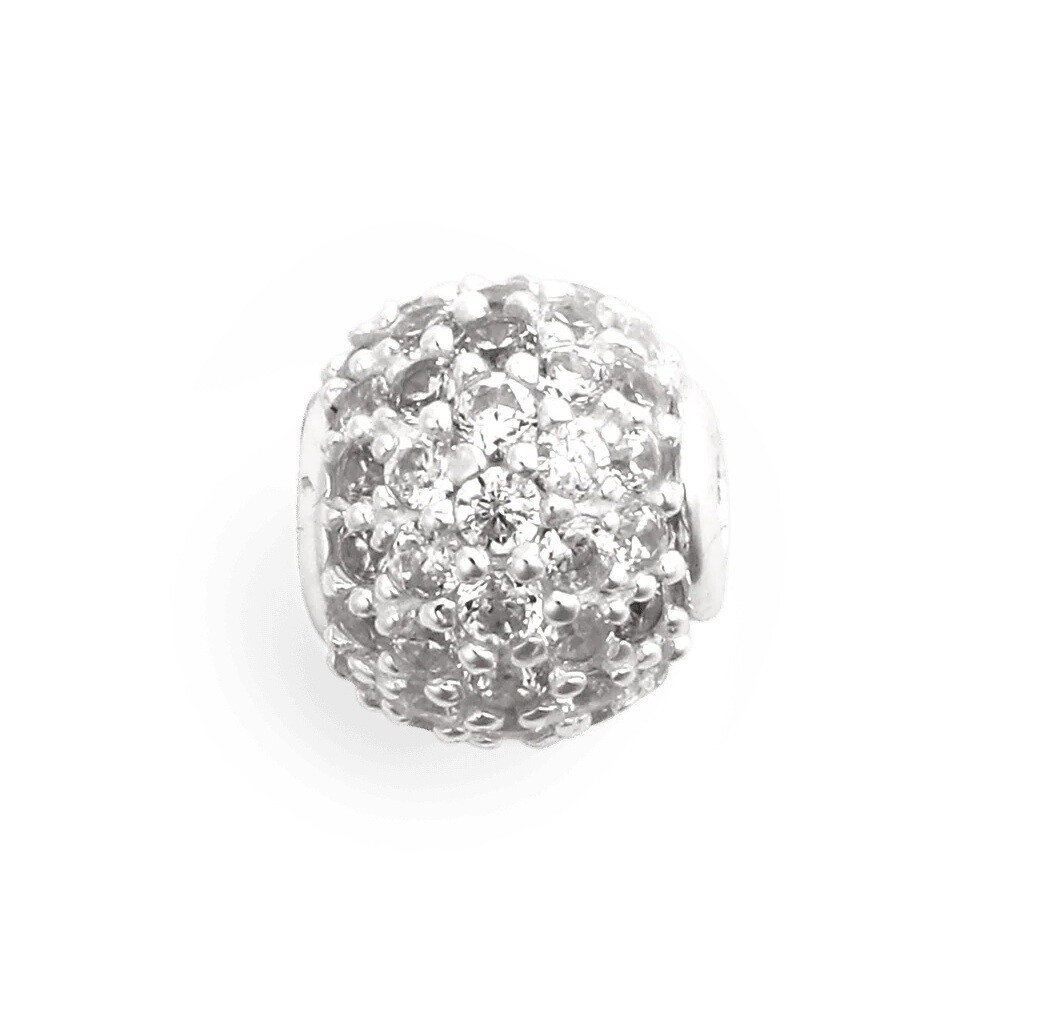 Daniel Wellington Blyštivý stříbrný korálek s krystaly Charms DW00401050