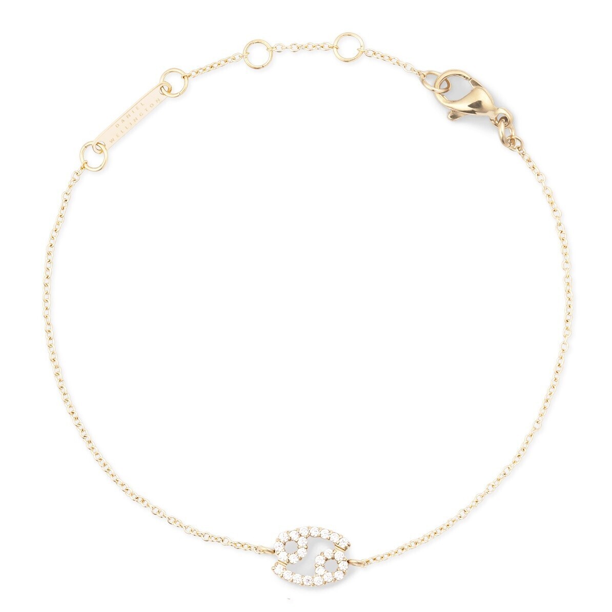 Daniel Wellington Pozlacený řetízkový náramek znamení Rak Crystal Zodiac DW00400910