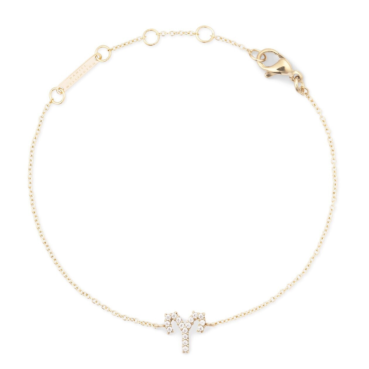 Daniel Wellington Pozlacený řetízkový náramek znamení Beran Crystal Zodiac DW00400907