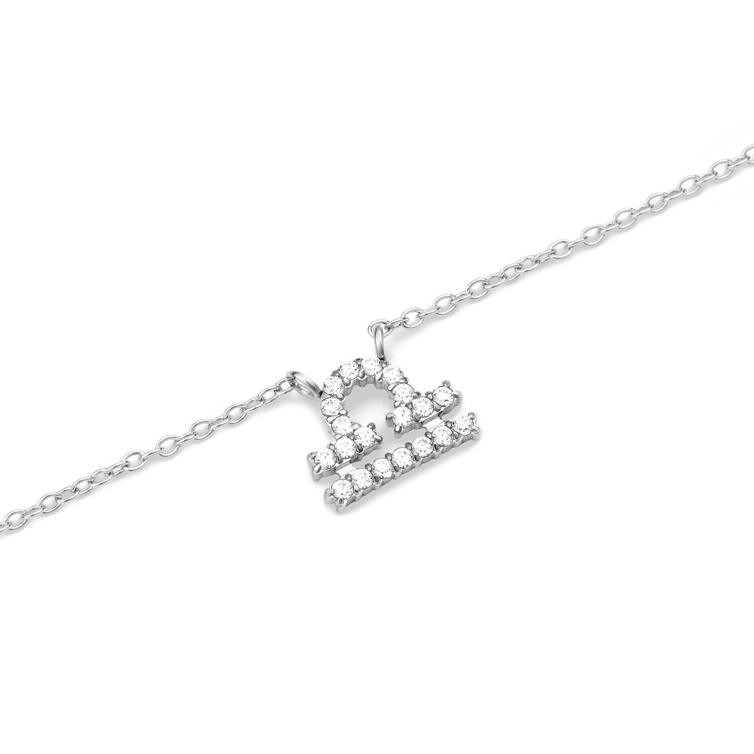 Daniel Wellington Slušivý ocelový náhrdelník znamení Váhy Crystal Zodiac DW00400949