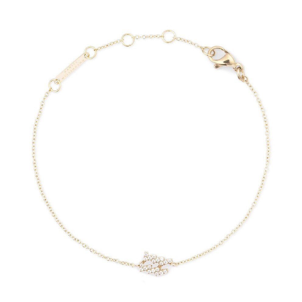 Daniel Wellington Pozlacený řetízkový náramek znamení Vodnář Crystal Zodiac DW00400917