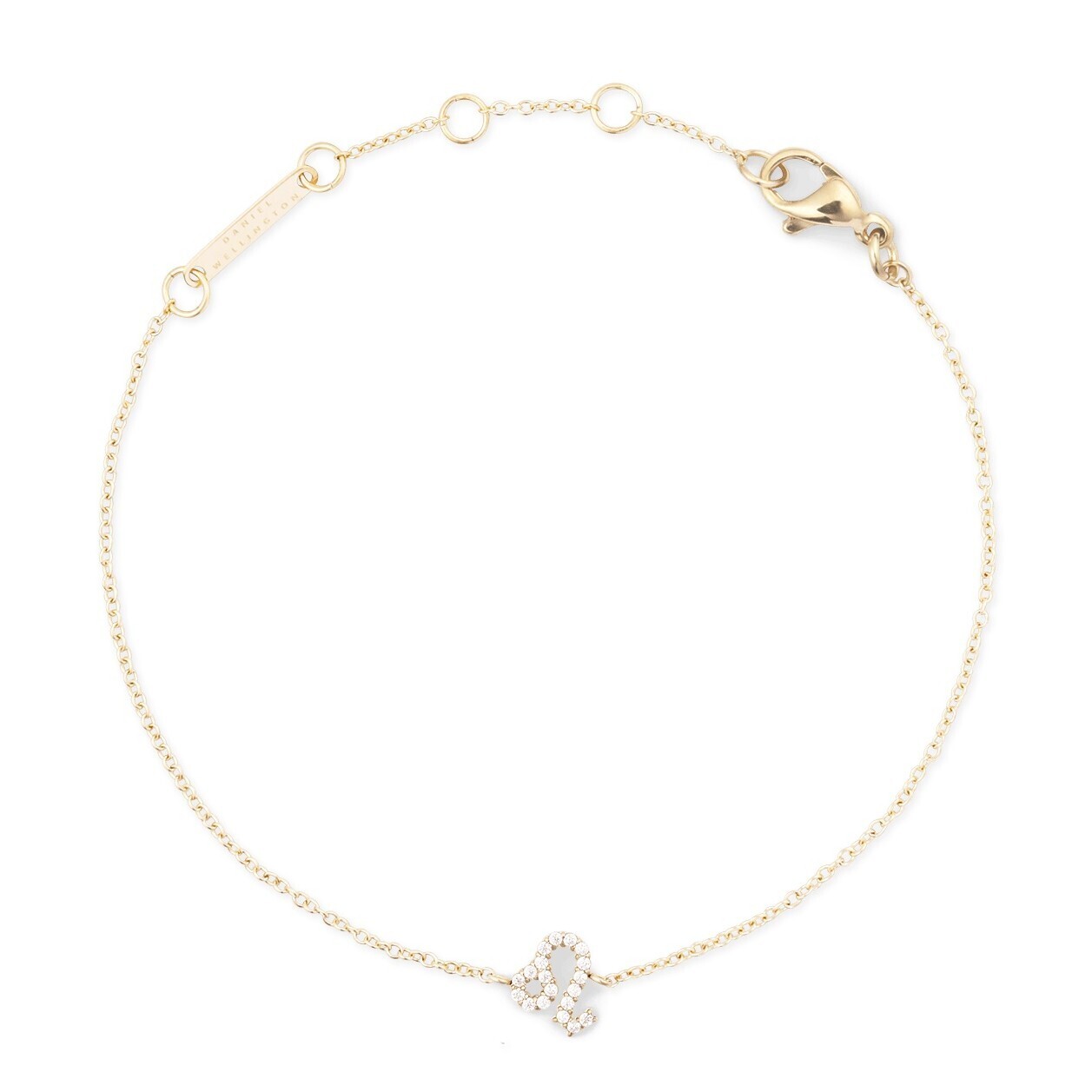 Daniel Wellington Pozlacený řetízkový náramek znamení Lev Crystal Zodiac DW00400911