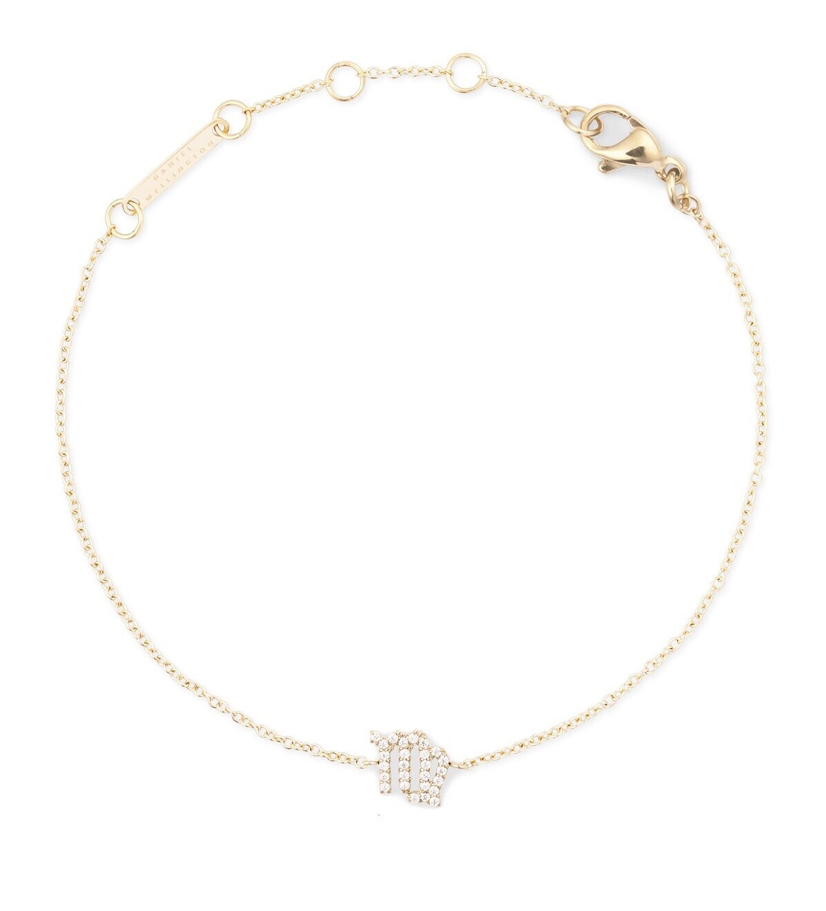 Daniel Wellington Pozlacený řetízkový náramek znamení Panna Crystal Zodiac DW00400912