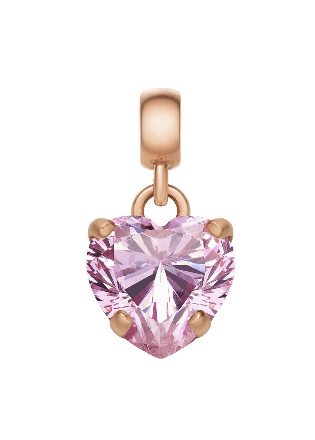 Daniel Wellington Pozlacený přívěsek s růžovým srdíčkem Charms DW00400425