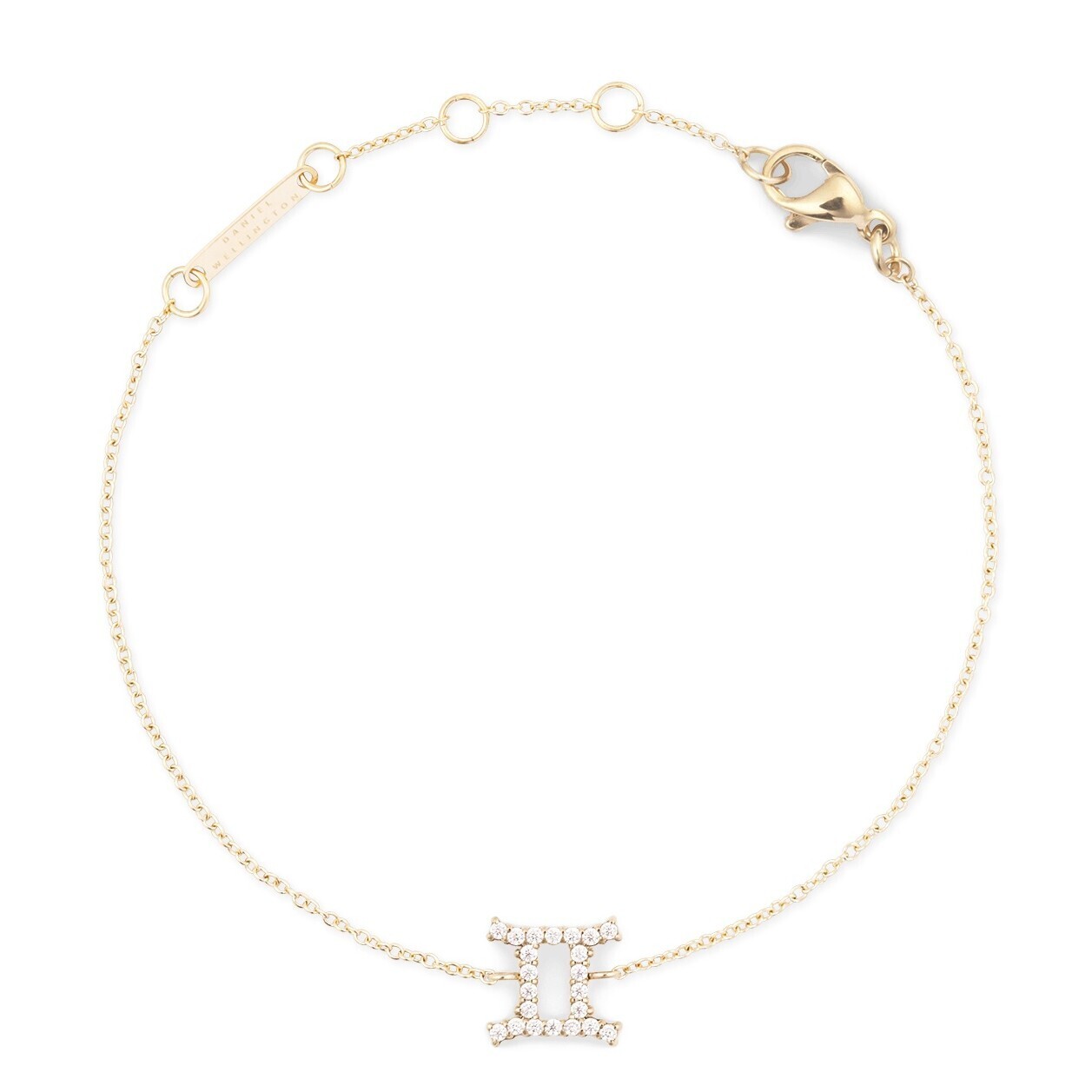 Daniel Wellington Pozlacený řetízkový náramek znamení Blíženci Crystal Zodiac DW00400909