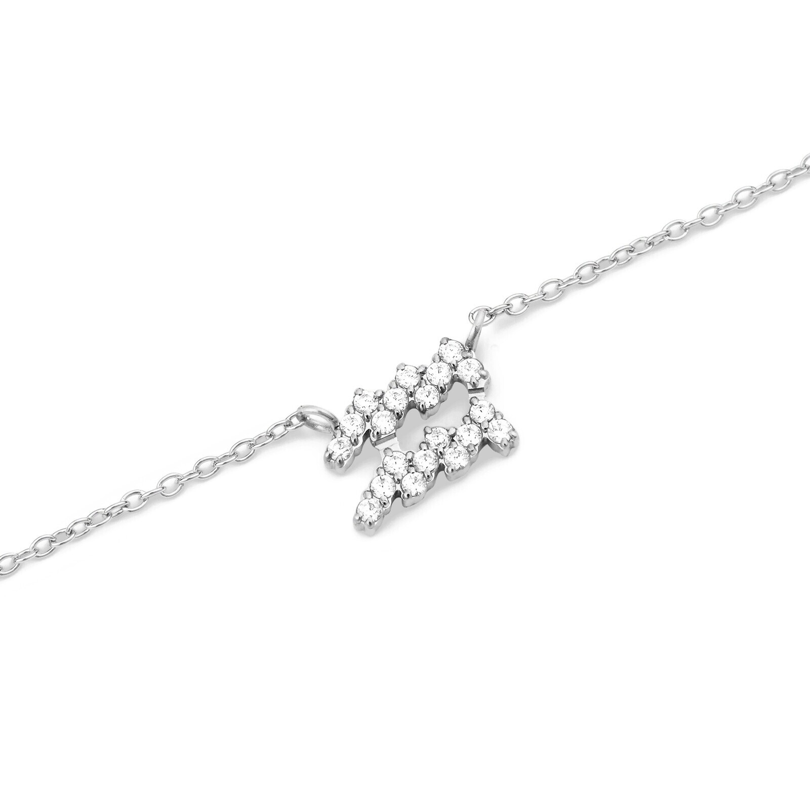 Daniel Wellington Slušivý ocelový náhrdelník znamení Vodnář Crystal Zodiac DW00400953