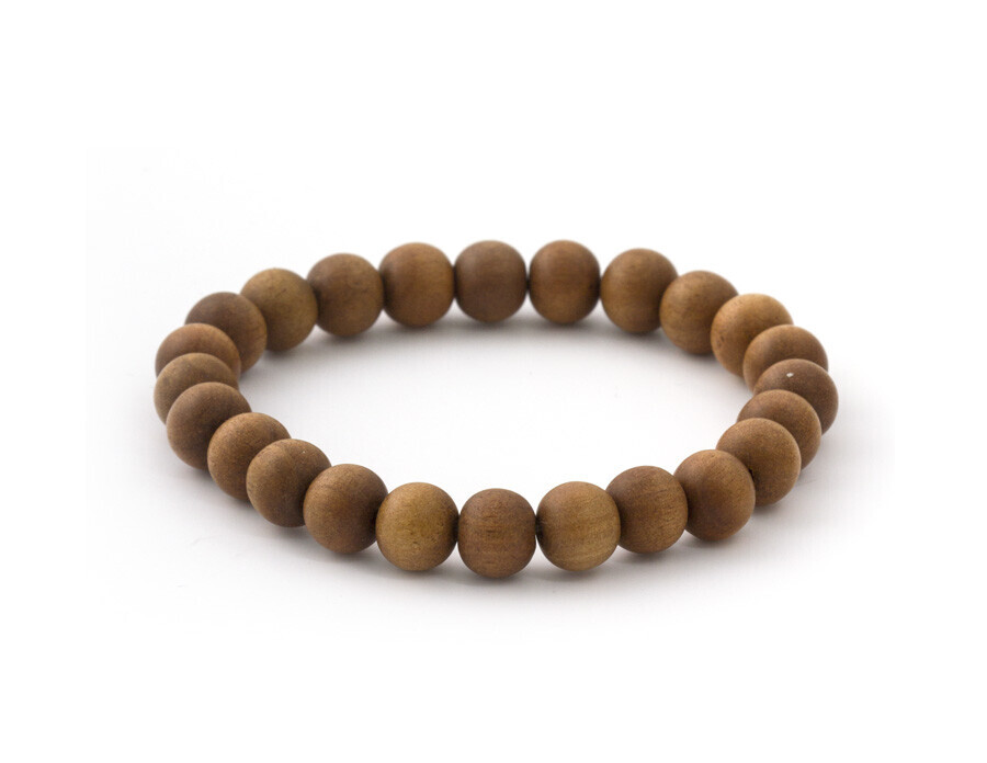 Agato Korálkový náramek ze santalového dřeva MINK01 17 cm